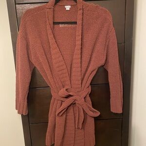 Women's Rust Sweater Cardigan